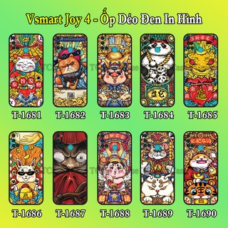 Ốp lưng Vsmart Joy 4 dẻo đen in hình 12 Con Giáp