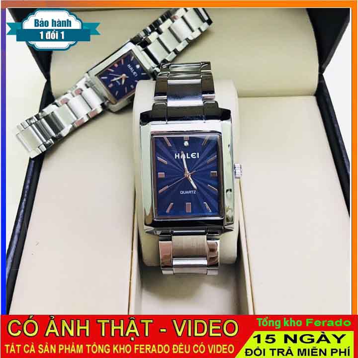 Đồng hồ nam Halei mặt vuông