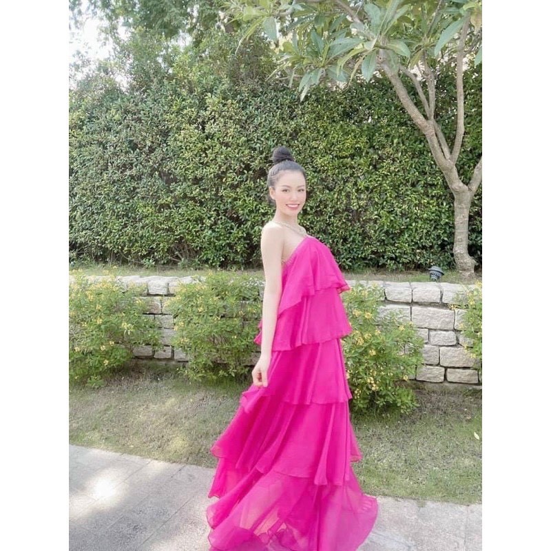 Đầm maxi đi biển cổ yếm voan tầng sang chảnh - Passion Dess | BigBuy360 - bigbuy360.vn