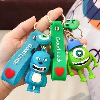 Móc Khóa Hình Quái Vật Phối Lông Dễ Thương