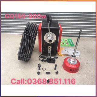 Chọn bộ máy thông tắc cống gq180-900w đánh 2 loại dây phi 8, 16