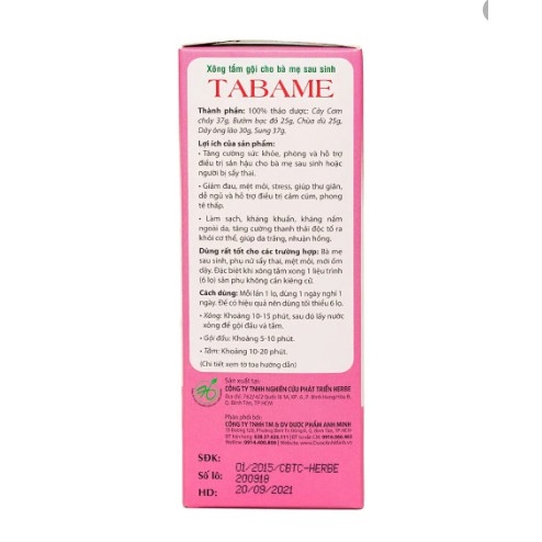 Xông tắm gội cho bà mẹ sau sinh TABAME | BigBuy360 - bigbuy360.vn