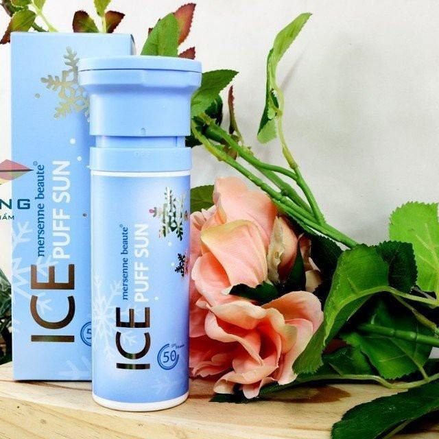 KEM CHỐNG NẮNG ICE PUFF SUN MERSENNE BEAUTE HỘP XANH CHÍNH HÃNG