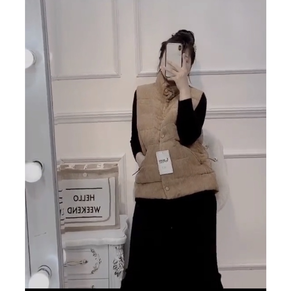 [ÁO PHAO] Gile Phao Nhung Tăm, Áo Khoác Nữ Siêu Ấm Mặc Kèm ÁO GIỮ NHIỆT | BigBuy360 - bigbuy360.vn