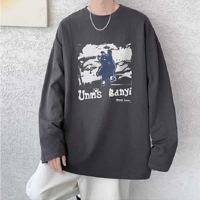 Áo Thun Dáng Rộng In Họa Tiết Hoạt Hình Phong Cách Hip Hop Nhật Bản Thời Trang Cho Nam Và Nữ size M-5XL