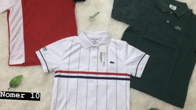 Áo Thun Polo Tay Ngắn Cổ Bẻ In Chữ Lacoste Size - 10