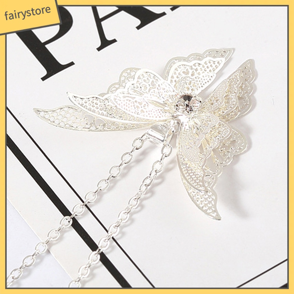 Dây Chuyền Xi Bạc 3 Lớp Mặt Hình Bướm Cho Nữ