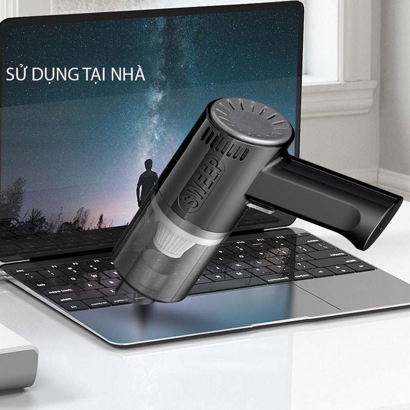 Máy Hút Bụi Cầm Tay Không Dây, Có Đèn Cao Cấp, Lực Hút Lớn 9000PA, Êm Ái Mạnh Mẽ, Sử Dụng Trong Nhà, Ngoài Trời, Ô Tô