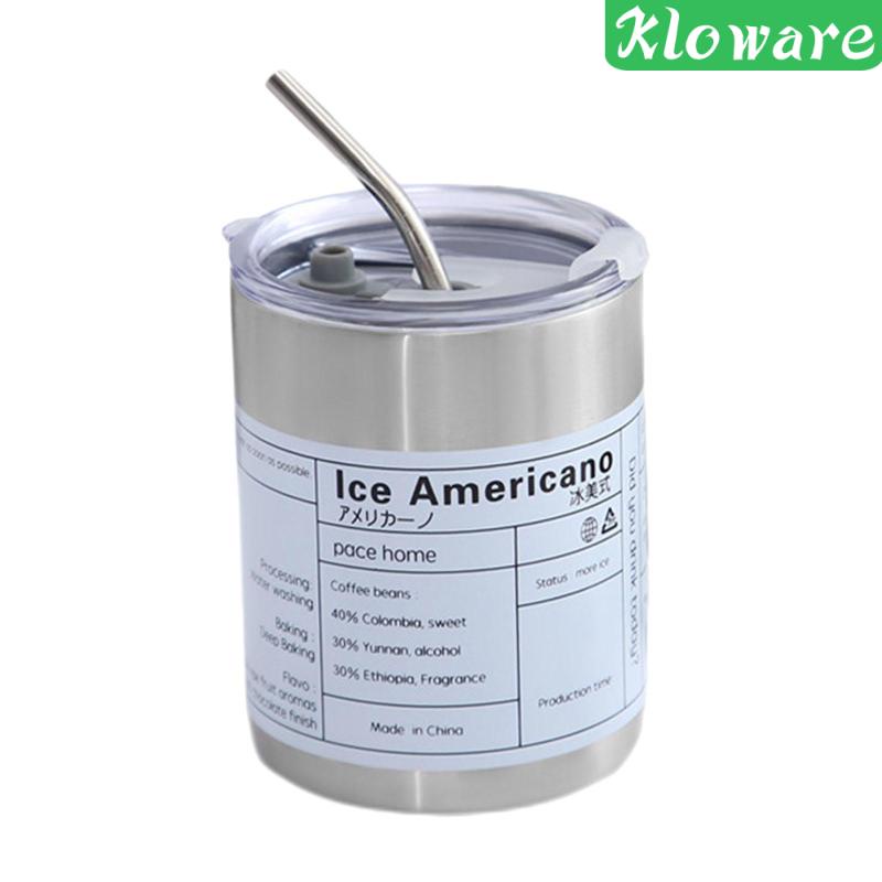 Cốc Giữ Nhiệt Hai Lớp Kèm Nắp Và Ống Hút Tiện Dụng Mang Theo Du Lịch / Cắm Trại