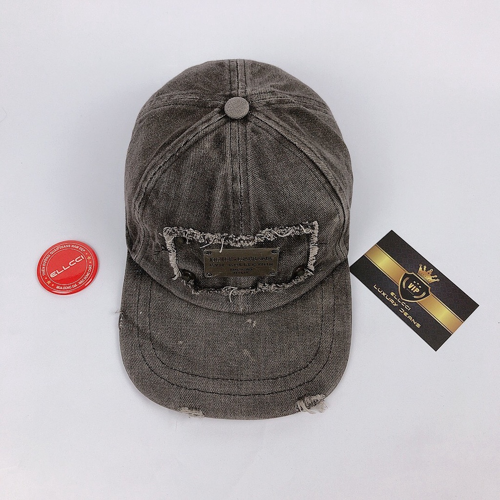 Mũ lưỡi trai - Nón kết loang bò jeans rách phong cách bụi bặm đường phố