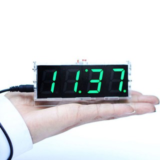 US Electronic 4-digit DIY Digital LED Clock Kit Light Control Temperature Hot