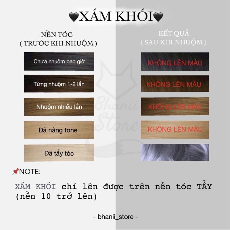 Thuốc nhuộm tóc Xám Khói bhanii store