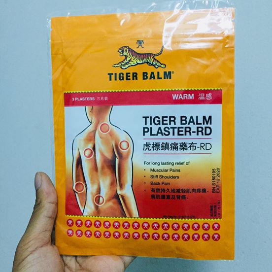 Miếng dán đau lưng nhức mỏi Tiger Balm Singapore gói 3 miếng