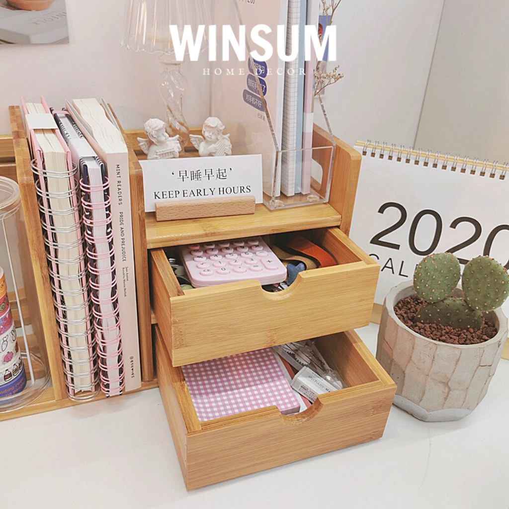 Giá Sách Gỗ Để Bàn Có Thanh Trượt Thay Đổi Chiều Dài - Winsum.decor | BigBuy360 - bigbuy360.vn