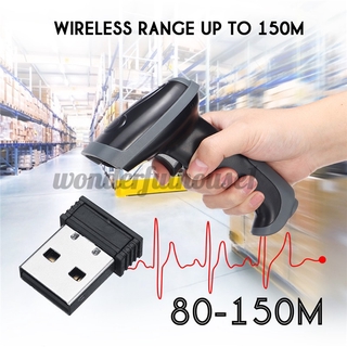 Máy quét mã vạch không dây 2.4g máy đọc mã vạch cầm tay fit win7 / 8/10 / mac