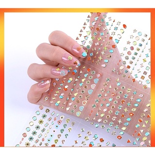 Nhãn dán móng tay 3d chống thấm nước hình trắng
