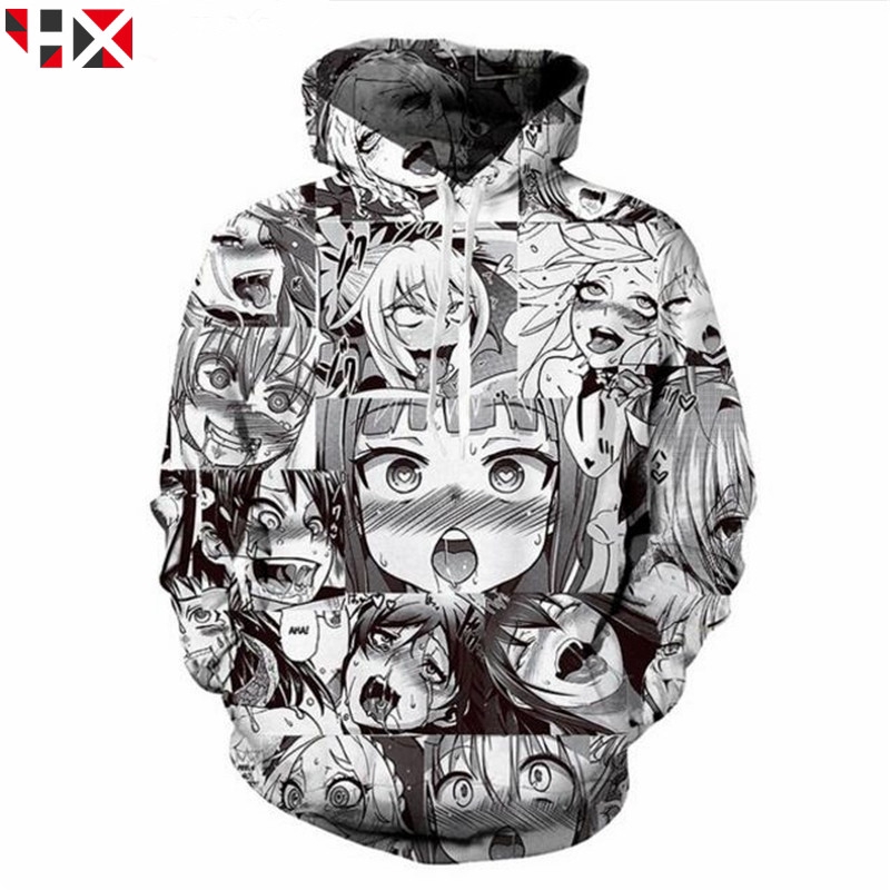Áo hoodies CLOOCL thời trang họa tiết hoạt hình ahegao 3D cho nam