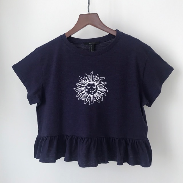 Áo babydoll F21 in hình mặt trời