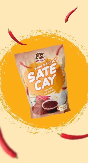 [ HÀNG SẴN SLL] BÁNH TRÁNG SATE CAY ĐỘC QUYỀN NƯỚC SỐT ABI