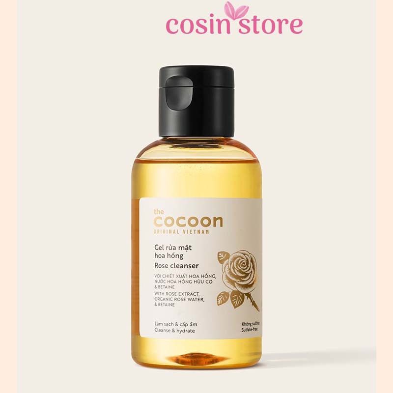 Gel Rửa Mặt Hoa Hồng Cocoon 140ml Cosin Store