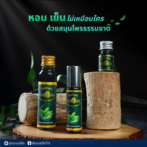 Dầu lăn thảo dược Lá bồ đề 8ml Thái Lan