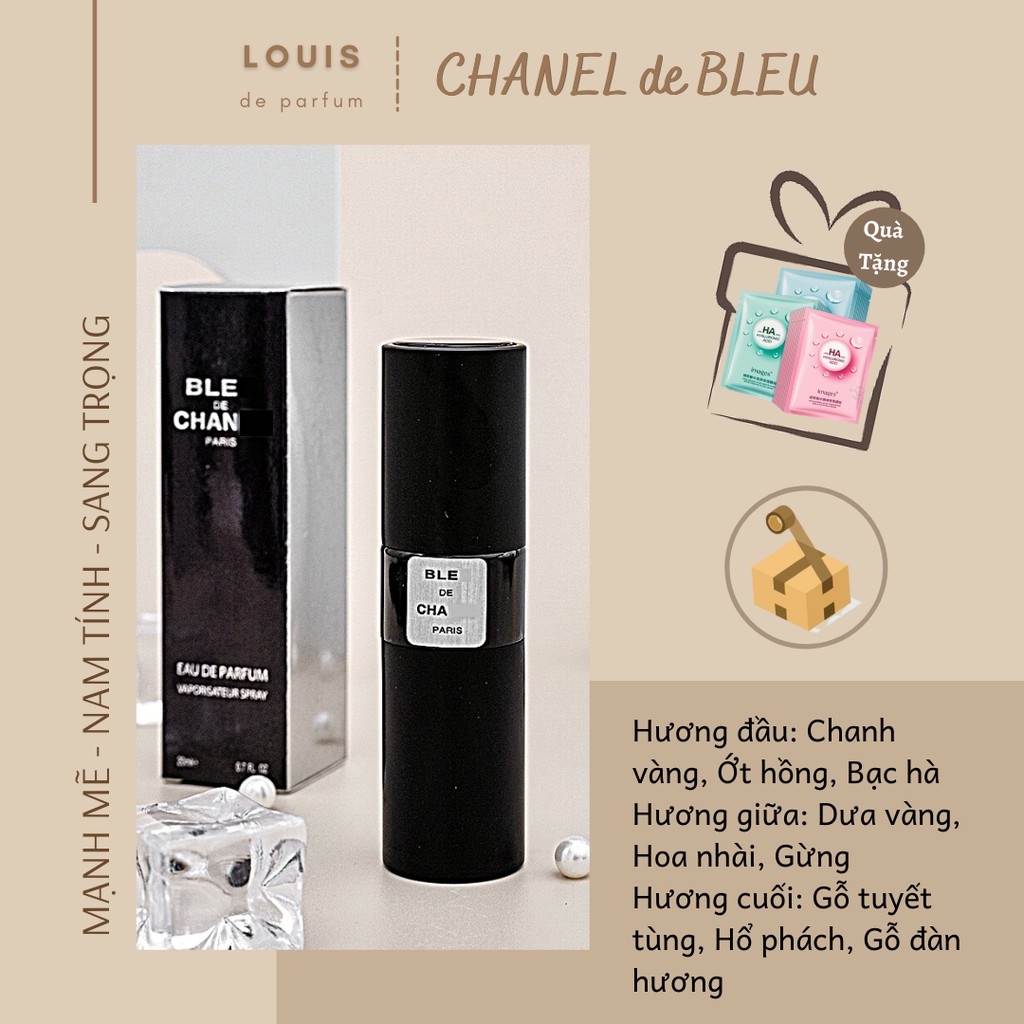 Nước hoa nam mini CHA NEL DE BLEU 20ml (Nam) | BigBuy360 - bigbuy360.vn