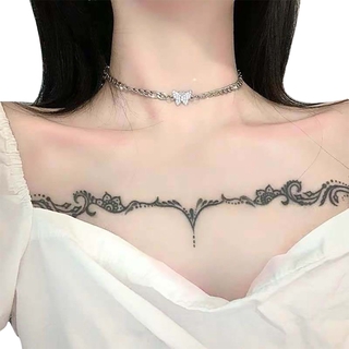 【RYT】Vòng Cổ Choker Hình Bướm Đính Đá Sang Trọng Cho Nữ
