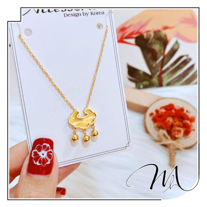 Dây chuyền nữ Titan khóa trường mệnh trường thọ - Măng's House DC14