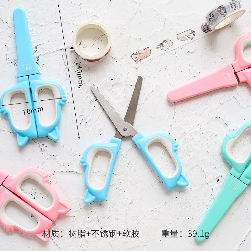 Kéo cắt giấy làm thủ công mini thiết kế mèo hoạt hình dễ thương cho bé