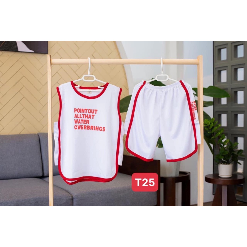 Bộ thể thao Sẵn size đại cho bé đến 48kg Chất THÔNG HƠI