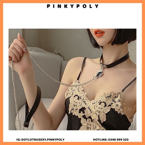 Dây Xích Cosplay Sexy ( Gồm Vòng tay và Vòng cổ) Sexy trang trí cổ tim quyến rũ PinkyPoly PKX01