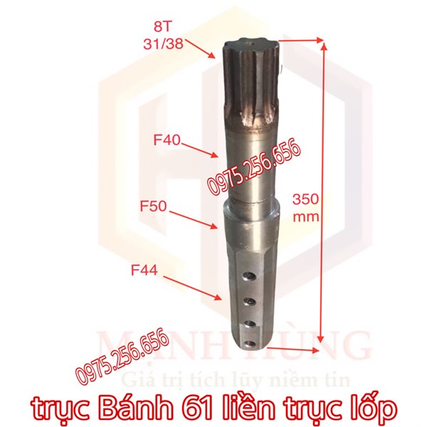 trục Bánh 61 liền trục lốp