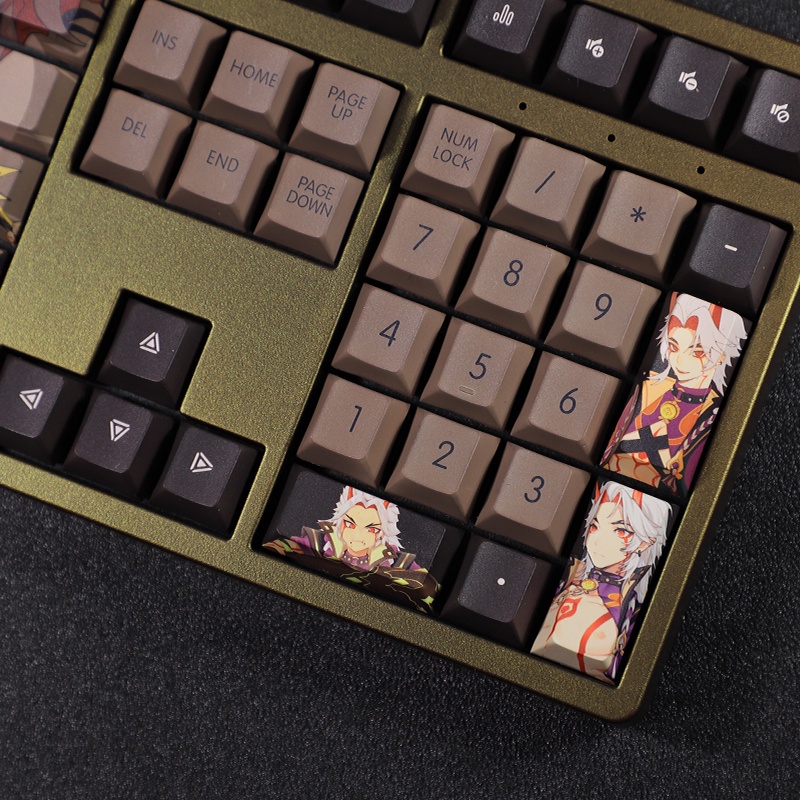 Arataki Itto Keycap Cherry Profile Genshin Impact Theme PBT Dye Thăng hoa Bàn phím cơ Keycap 108 Phím