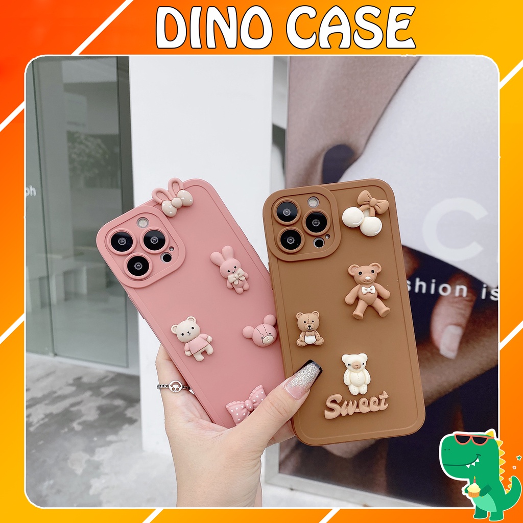 Ốp lưng iphone cạnh vuông bảo vệ camera gắn gấu7plus x xsmax 11 11promax 12 12pro 12promax 13 13pro 13promax DT13 | BigBuy360 - bigbuy360.vn
