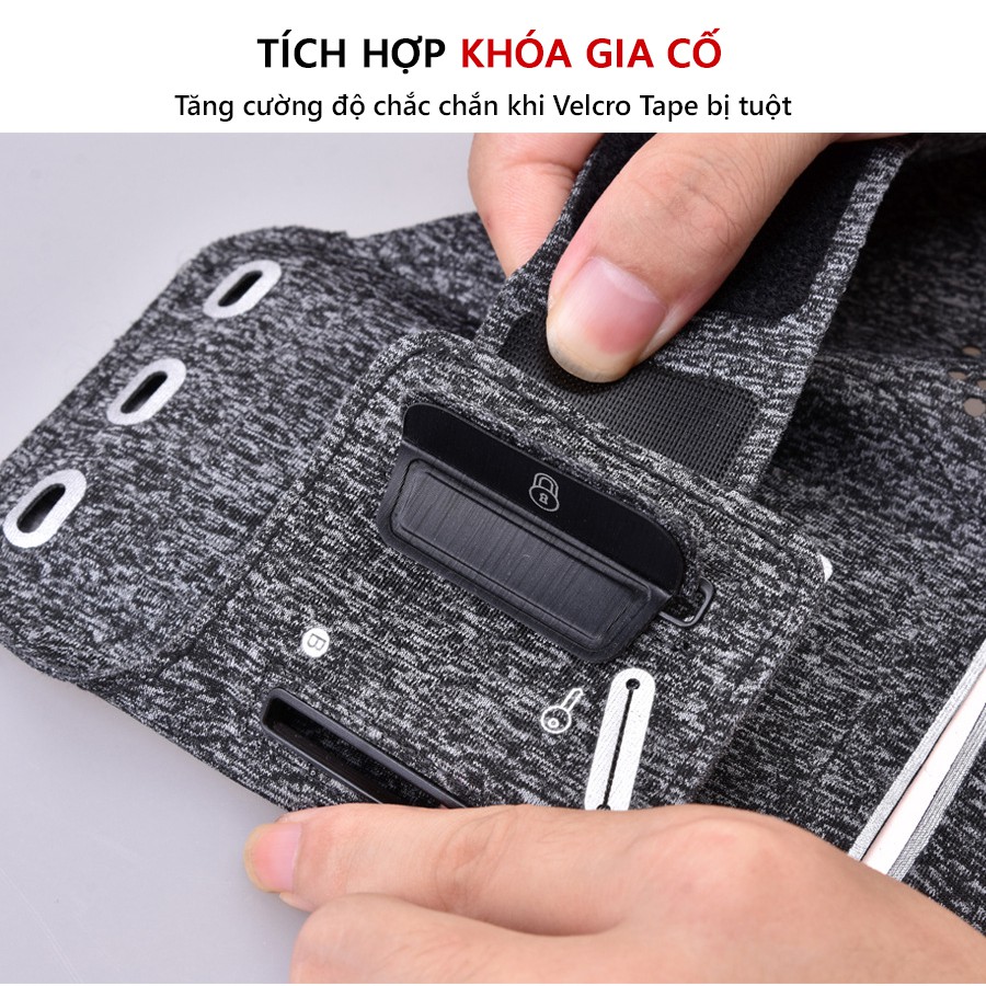 Túi đeo tay chạy bộ, túi đựng điện thoại chạy bộ rộng tới 6.7 Inch  ,Tập thể dục Rhino B101 Kháng nước, chống thấm.