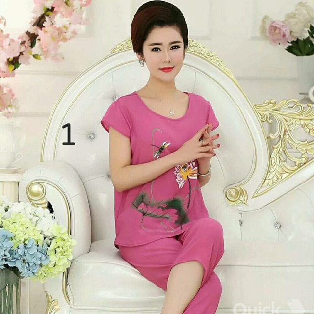 Freeship 99k TQ_Bộ đũi in hoa sen
