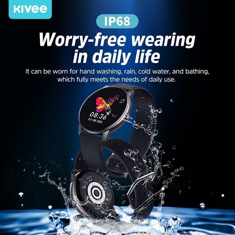 [Mã khuyến mãi KIVE20215 Giảm 15% toàn cửa hàng] Đồng hồ thông minh đa năng Kivee LW02 tương thích với Android và iPhone và có thể sử dụng để tập thể dục toàn diện