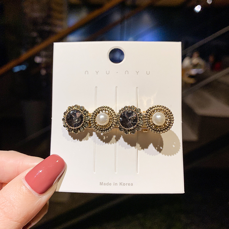 Kẹp Tóc Đính Ngọc Trai Phong Cách Cổ Điển Thời Trang Cho Nữ