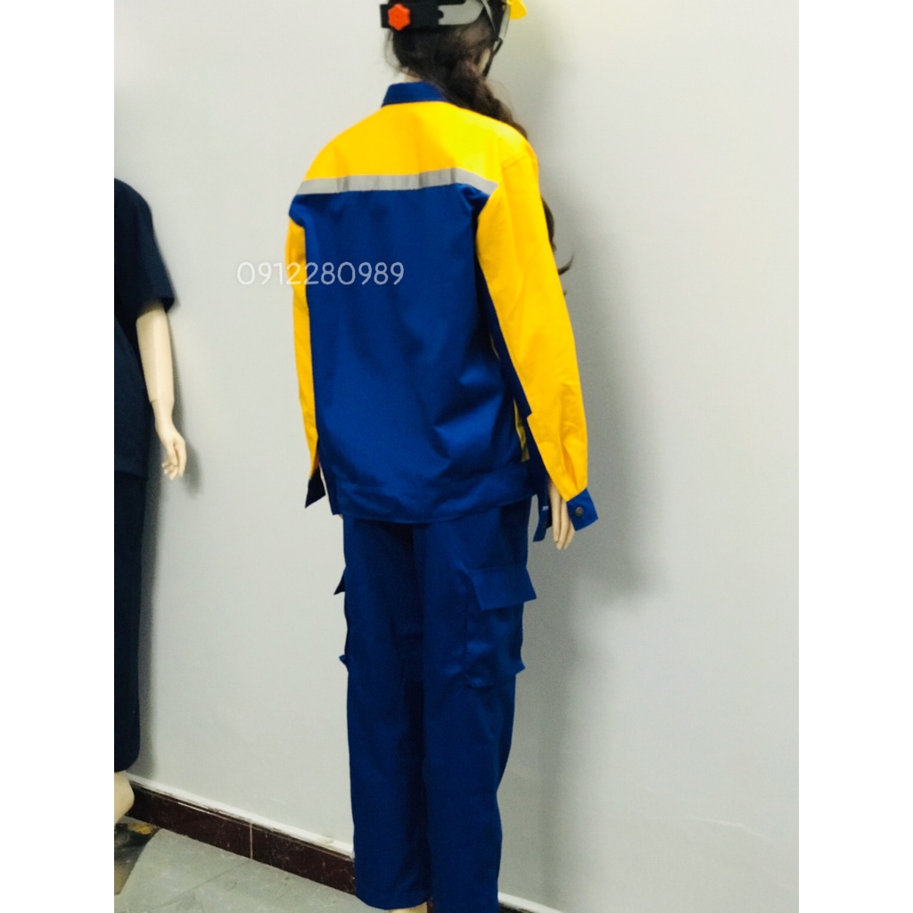 Đồ kỹ sư túi hộp -  Quần áo bảo hộ lao động cao cấp chất kaki Hàn Quốc dày dặn _ Hình chụp thật