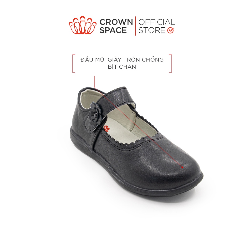 Giày Búp Bê Đi Học Bé Gái Crown Space School Shoes CRUK3073 Hoàn Toàn Mới 2022 Size 30 đến 36 - PHIÊN BẢN BASIC