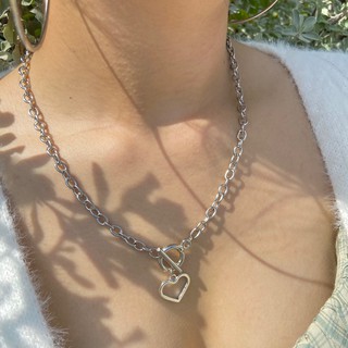 [ẢNH THẬT]𝐃𝐄𝐌𝐈 Vòng cổ nữ Hàn quốc✨ Vòng cổ xích nhỏ trái tim rỗng phong cách Âu Mỹ