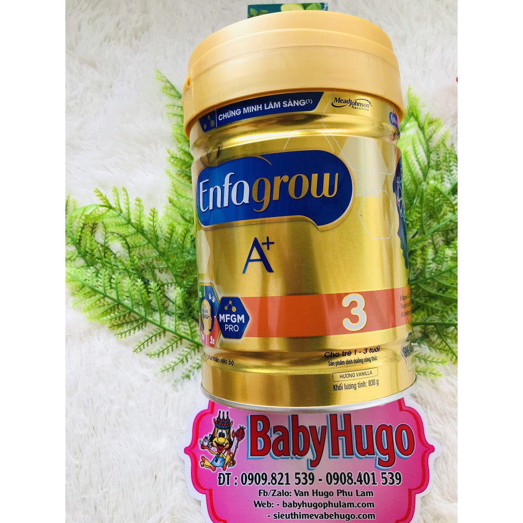 [MẪU MỚI] Sữa Enfagrow A+ 3, DHA+ Và MFGM 830G (1-2 tuổi)