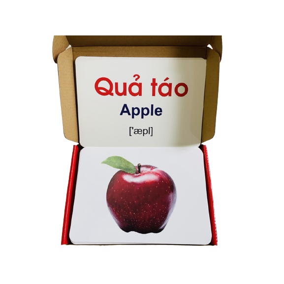 Bộ thẻ học thông minh size lớn khổ A5 15*21, 100 thẻ flashcard cho bé