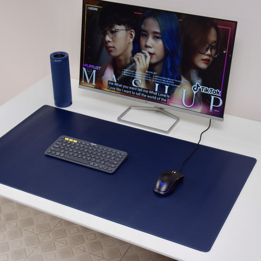 Thảm Lót Chuột Chất Liệu Da Cao Cấp,pad chuột da pu chống nước siêu bền kích thước 35x70,40x80, 50x90, 60x120 -LEX AUDIO