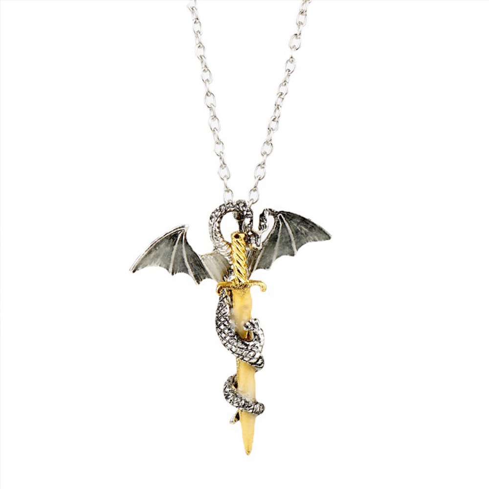 Vòng cổ Hợp Kim Màu Vàng/Bạc Hình Thanh Kiếm Pterosaur Âu Mỹ Thời Trang Unisex