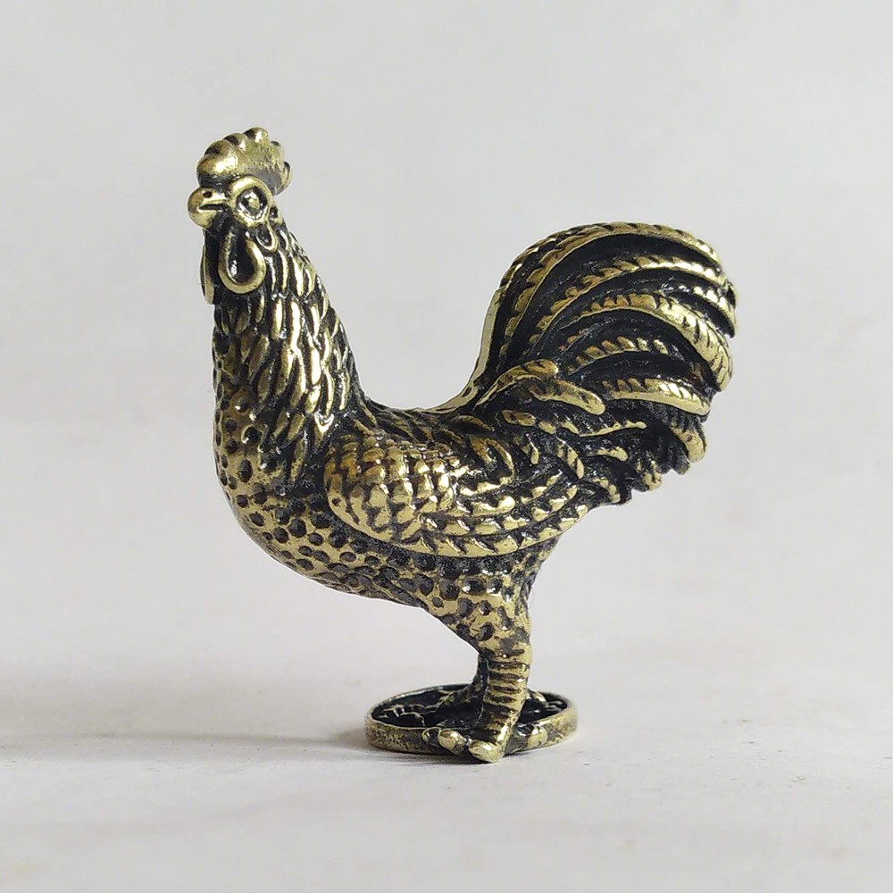 Gà mini bằng đồng giá rẻ làm phụ kiện tiểu cảnh, phụ kiện bàn trà, trang trí bonsai, làm quà tặng