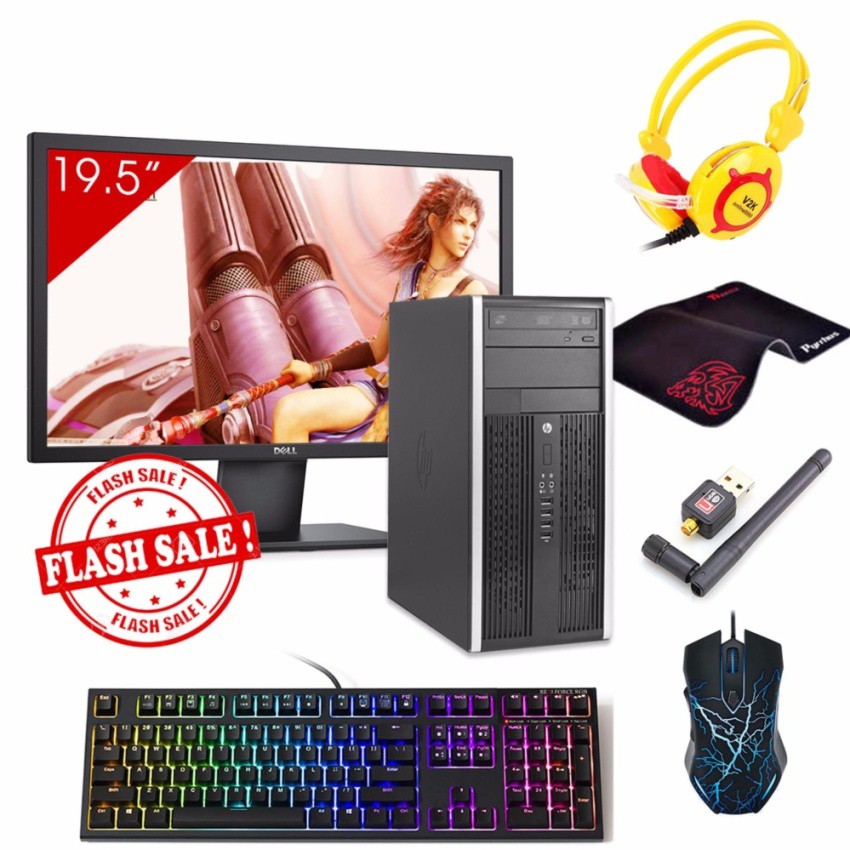 Combo PC Doanh Nghiệp HP 6300 Pro MT + Màn hình Dell 19.5inch (Core I5 3470, Ram 8GB, SSD 240GB, HDD 4TB) + Quà Tặng | BigBuy360 - bigbuy360.vn