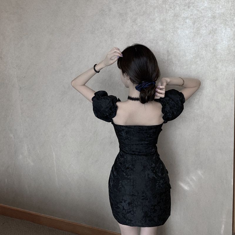 ( SẴN MẪU 2M ) Đầm dress nữ dự tiệc màu đen ulzzang AK1108 | BigBuy360 - bigbuy360.vn