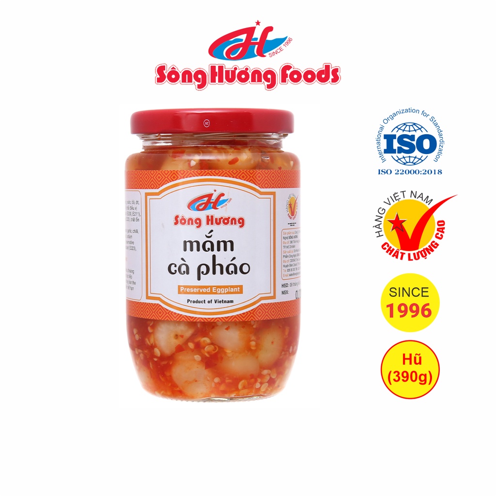 Mắm Cà Pháo Sông Hương Foods Hũ 390g - Làm quà Tết , ăn kèm chả lụa