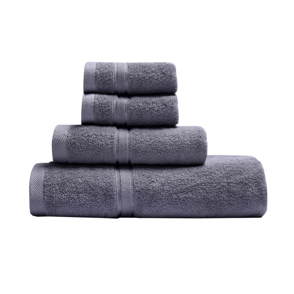 Combo 4 Khăn tắm gội mặt cao cấp 100% cotton siêu thấm hút, không sổ lông, không phai màu